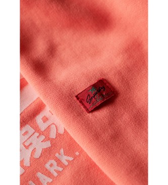 Superdry Sweatshirt med huva och neonorange grafik