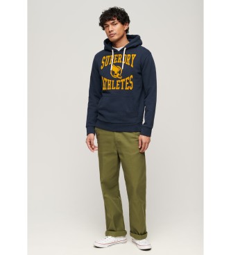 Superdry Track Field Athletic grafisch sweatshirt marine