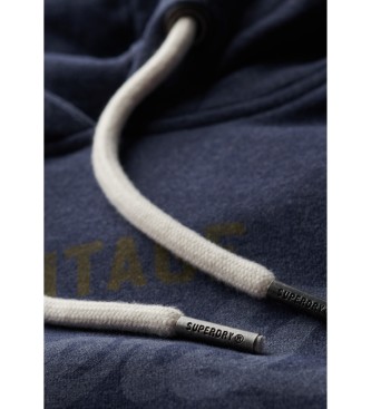 Superdry Vintage Heritage klassisk logo-sweatshirt navy