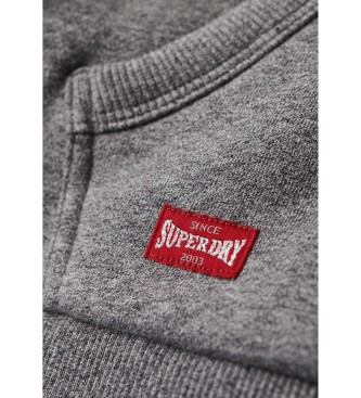 Superdry Vintage Athletic graues Kapuzensweatshirt mit Logo
