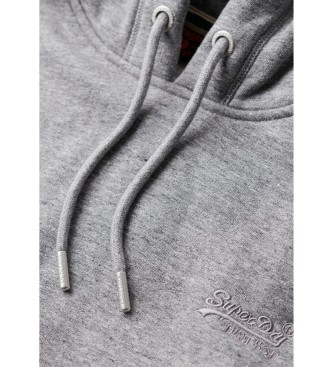 Superdry Sweater met capuchon en logo Essential grijs