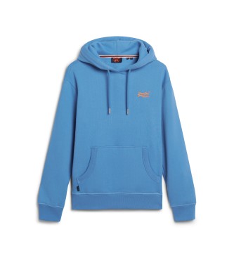 Superdry Hooded sweatshirt met logo Essential blauw