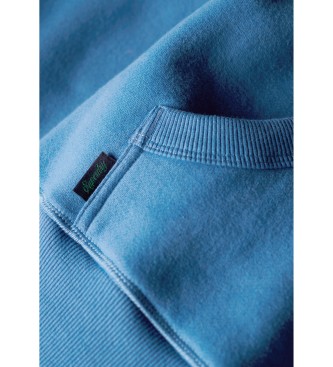 Superdry Bluza z kapturem i logo Essential niebieska