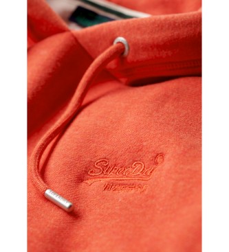 Superdry Bluza z kapturem i logo Essential pomarańczowa