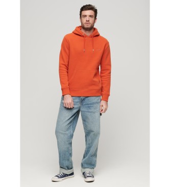 Superdry Sweatshirt com capuz e logtipo Essential laranja