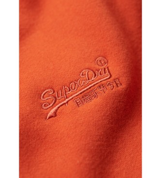 Superdry Felpa con cappuccio arancione con logo Essential