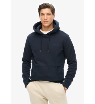 Superdry Felpa con cappuccio essenziale blu scuro