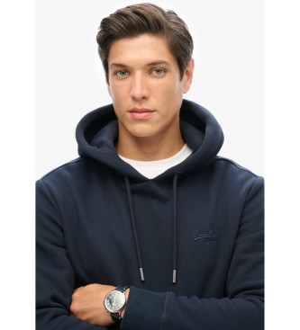 Superdry Felpa con cappuccio essenziale blu scuro