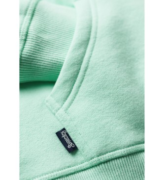 Superdry Sweatshirt med huva och logotyp Essential green