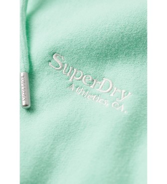 Superdry Sweatshirt med huva och logotyp Essential green