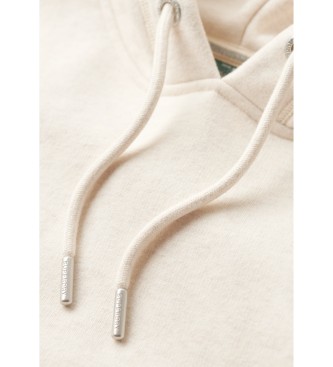 Superdry Essential beige hooded sweatshirt with logo Essential beige