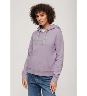 Superdry Venue metallic lilac sweatshirt