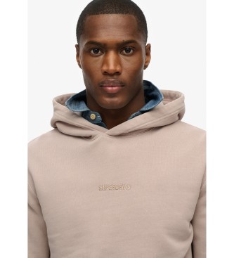 Superdry Sweat  capuche avec micro logo beige