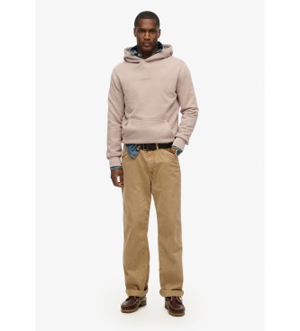 Superdry Sweat  capuche avec micro logo beige