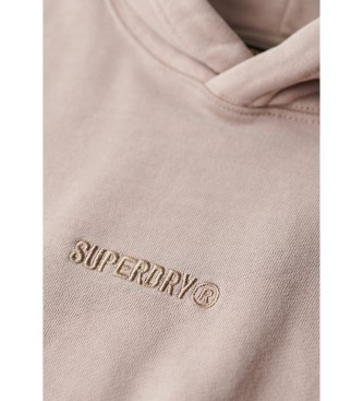 Superdry Sweat  capuche avec micro logo beige