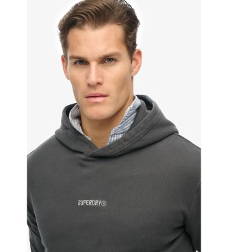 Superdry Sweat  capuche avec micro logo gris