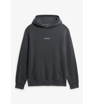 Superdry Sweat  capuche avec micro logo gris