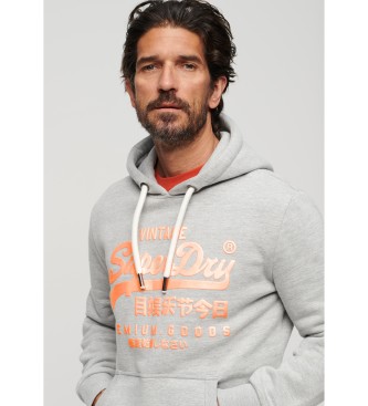 Superdry Bluza z kapturem z szarym neonem