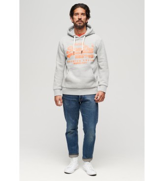 Superdry Bluza z kapturem z szarym neonem