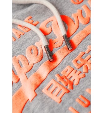 Superdry Bluza z kapturem z szarym neonem