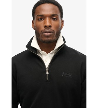 Superdry Sweatshirt  col Bakers avec logo Essentiel noir