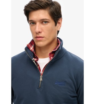 Superdry Sweatshirt avec col boulanger et logo Essential Navy