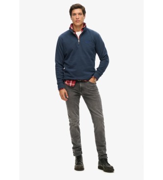 Superdry Sweatshirt avec col boulanger et logo Essential Navy