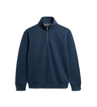 Superdry Sweatshirt avec col boulanger et logo Essential Navy