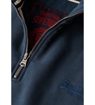 Superdry Sweatshirt avec col boulanger et logo Essential Navy