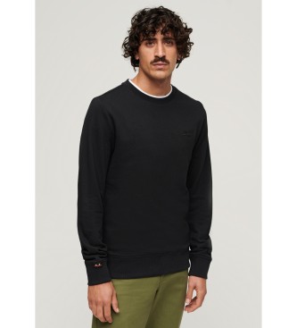 Superdry Sweatshirt com gola redonda e logtipo Essential preto