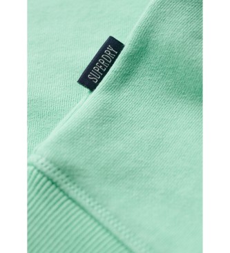 Superdry Bluza z okrągłym dekoltem i logo Essential zielona