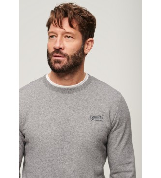 Superdry Sweatshirt med logo Essential grey