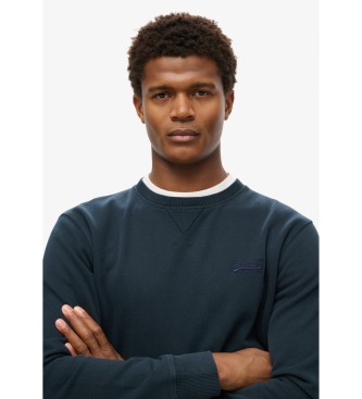Superdry Sweatshirt avec col ras du cou et logo Essential navy