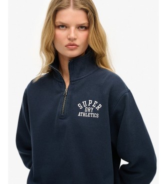 Superdry Athletic Essential navy half-zip hoodie