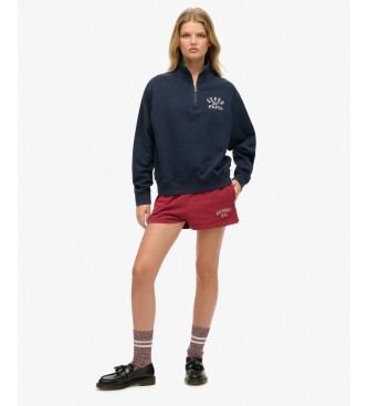 Superdry Athletic Essential navy half-zip hoodie