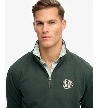 Superdry Green Athletic half-zip sweatshirt