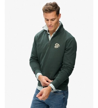 Superdry Green Athletic half-zip sweatshirt
