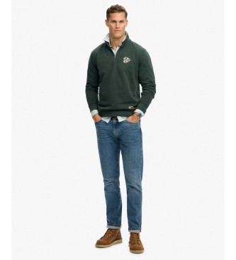 Superdry Green Athletic half-zip sweatshirt