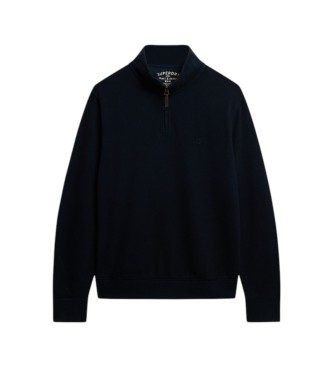 Superdry Sweat à demi-zip Classic Essential marine