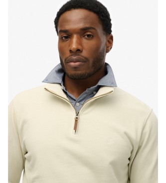 Superdry Sweat à demi-fermeture éclair Classic Essential beige