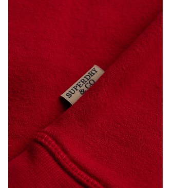 Superdry Red Essential Serif half-zip sweatshirt