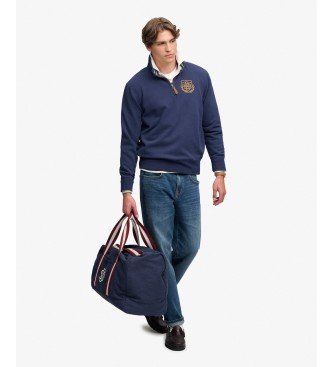 Superdry Sweatshirt med halv lynlås Gothic Varsity marineblå