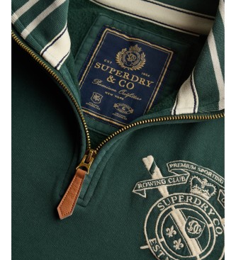 Superdry Grøn Gothic Varsity sweatshirt med halv lynlås