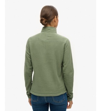 Superdry Sudadera con media cremallera Polar Half caqui