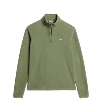 Superdry Sudadera con media cremallera Polar Half caqui