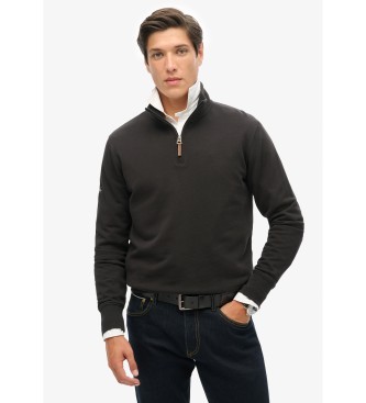 Superdry Camisola com meio fecho e logótipo Core preto