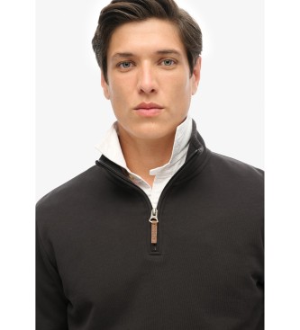 Superdry Camisola com meio fecho e logótipo Core preto