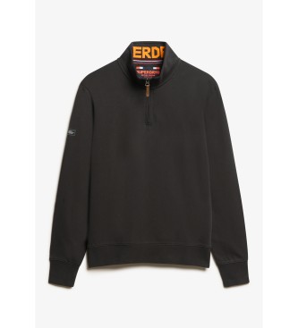 Superdry Camisola com meio fecho e logótipo Core preto