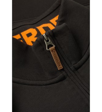 Superdry Camisola com meio fecho e logótipo Core preto