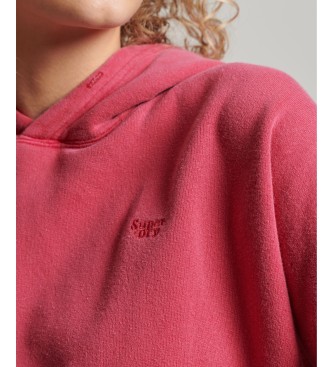 Superdry Pink Washed Effect Short Sweatshirt